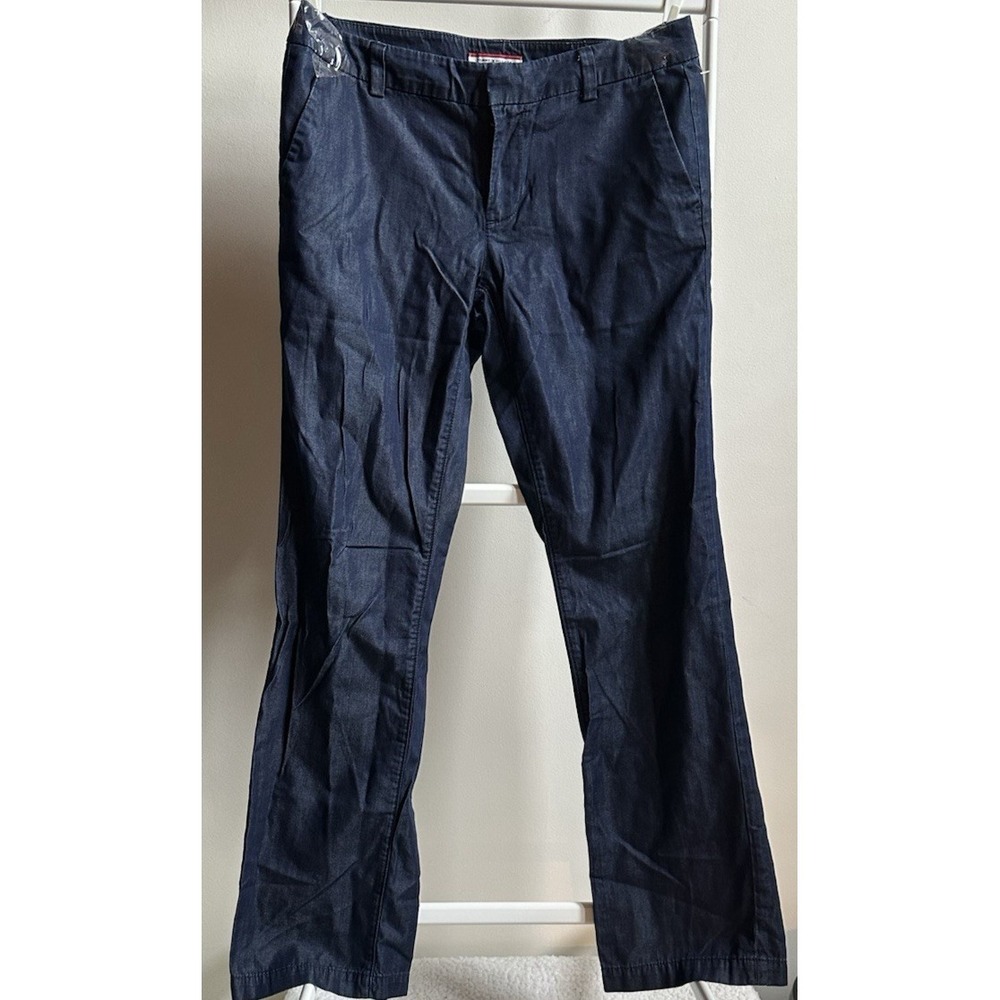 Tommy Hilfiger Straight Jeans Dark Wash Metallic, Women's Size 6 Pre-Owned Great